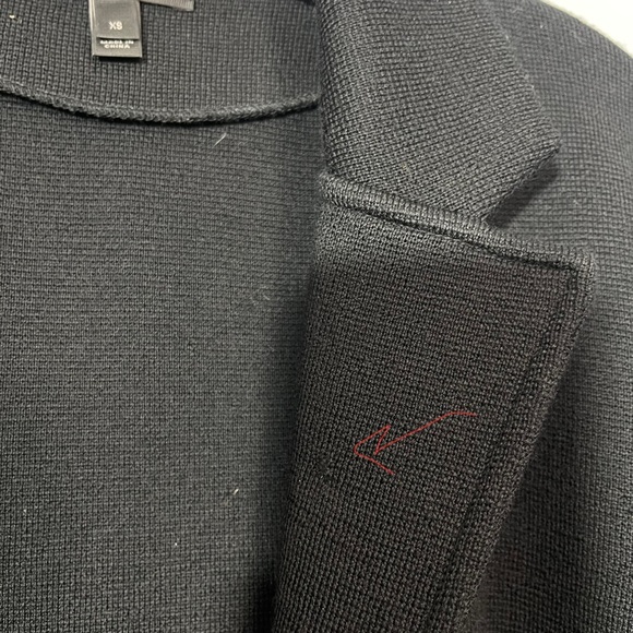 J Crew Open Front Sweater Blazer Black XS Merino Wool Knit Cardigan G7746 - Picture 11 of 13